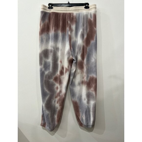NWT MELLODAY Size 2X Women's Plus Size Tie Dye Thermal Joggers Grey Multi Color - Picture 7 of 11